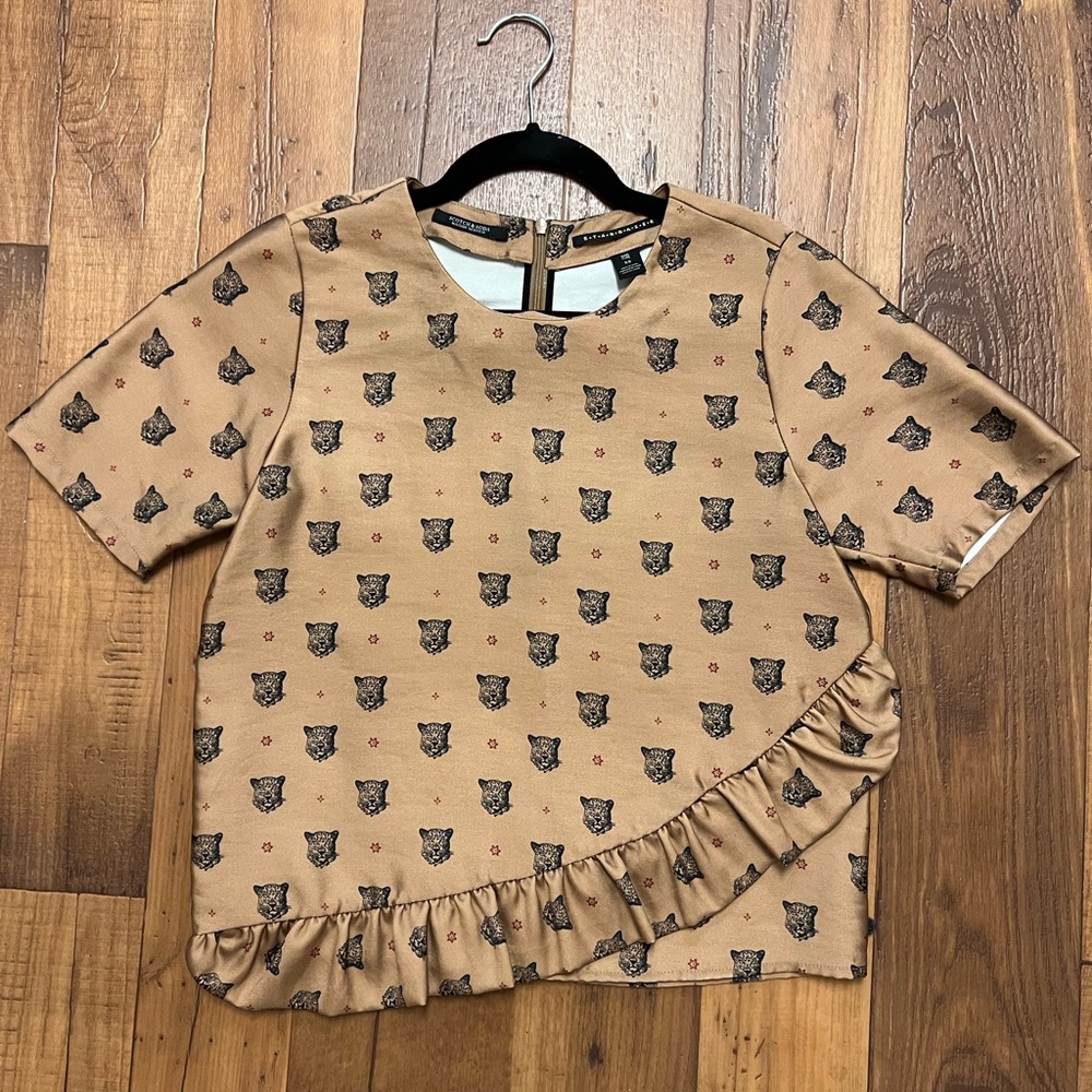 Scotch Soda Snow Leopard Gold Blouse